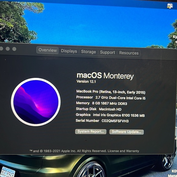 2015 APPLE MACBOOK PRO RETINA 13.3 - Picture 5 of 5
